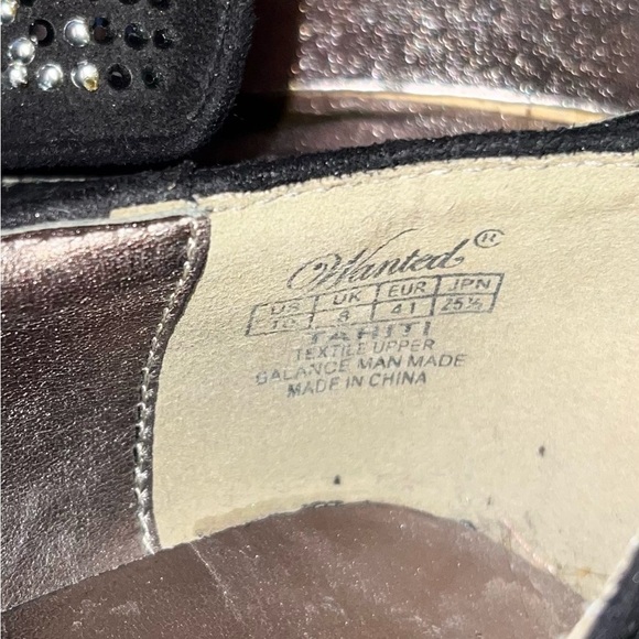 Wanted Black Rhinestone Loafers – Size 10 - Picture 10 of 10